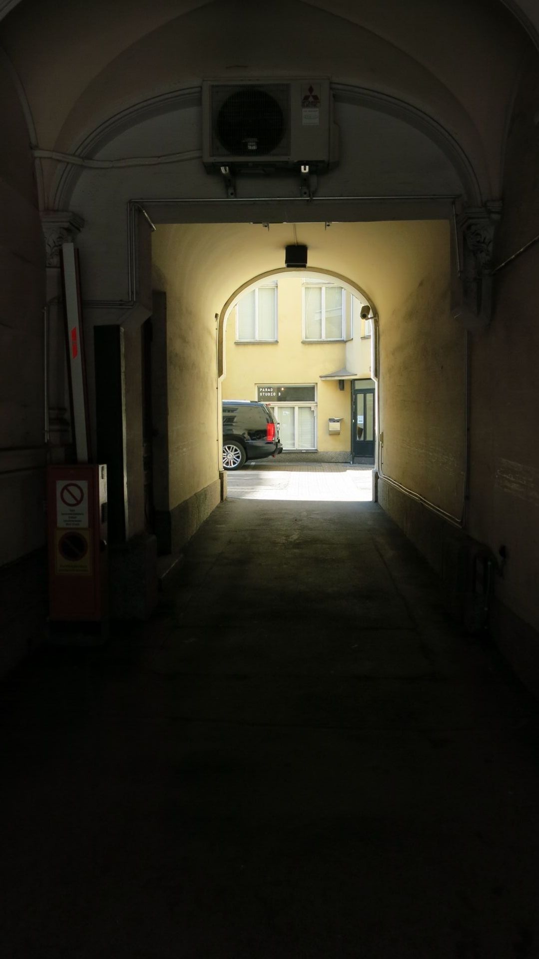 Through the gate, you can access the courtyard.